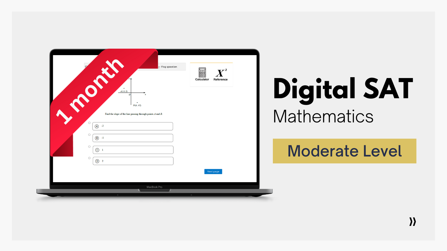 Digital SAT Math Moderate 1 month